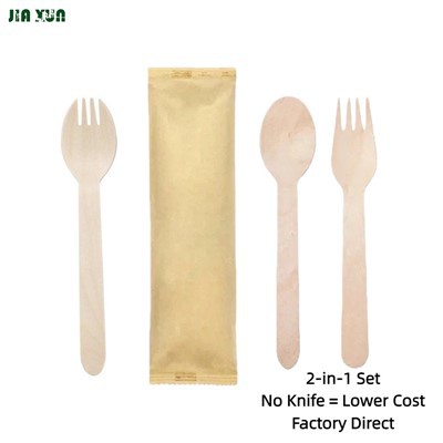 Soluzione di fornitura industriale: set di due forchette e cucchiai in betulla (OEM/ODM)